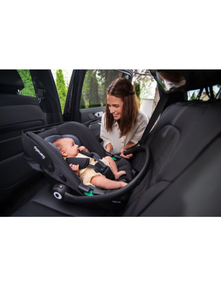 BN-LO-ASTRID_I-SIZE_GREEN+BASE_BLACK,Scoica auto, Lionelo, i-Size Astrid, Include baza Isofix, 0-13 Kg, 40-87 cm, Cu maner si ca