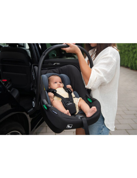 BN-LO-ASTRID_I-SIZE_GREEN+BASE_BLACK,Scoica auto, Lionelo, i-Size Astrid, Include baza Isofix, 0-13 Kg, 40-87 cm, Cu maner si ca