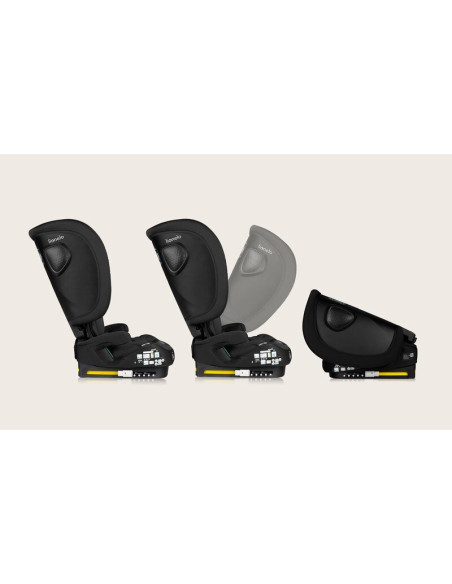 BN-LO-NELLY_I-SIZE_BLACK_CARBON,Scaun auto pliabil, Lionelo, Nelly, i-Size, 76- 150 cm, Tetiera reglabila in 15 pozitii, Spatar 