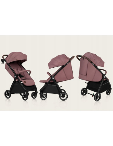 BN-LO-INGRID_PINK_MAUVE,Carucior sport, Lionelo, Ingrid, Capotina impermeabila cu filtru UPF50+, Pana la 22 Kg, Spatar reglabil 