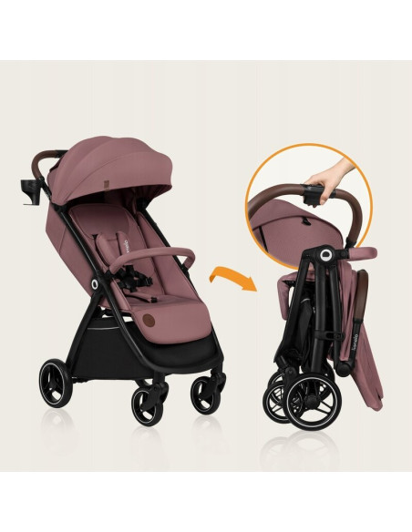 BN-LO-INGRID_PINK_MAUVE,Carucior sport, Lionelo, Ingrid, Capotina impermeabila cu filtru UPF50+, Pana la 22 Kg, Spatar reglabil 