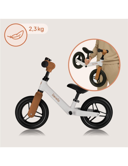 BN-LO-TONI_BEIGE_SAND,Bicicleta fara pedale, Lionelo, Toni, Cu ghidon si sa reglabile, Ultra usoara, 2.8 Kg, 18 luni+, Sustine 3