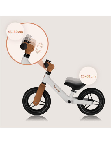 BN-LO-TONI_BEIGE_SAND,Bicicleta fara pedale, Lionelo, Toni, Cu ghidon si sa reglabile, Ultra usoara, 2.8 Kg, 18 luni+, Sustine 3
