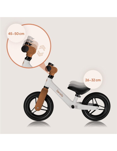 BN-LO-TONI_BEIGE_SAND,Bicicleta fara pedale, Lionelo, Toni, Cu ghidon si sa reglabile, Ultra usoara, 2.8 Kg, 18 luni+, Sustine 3