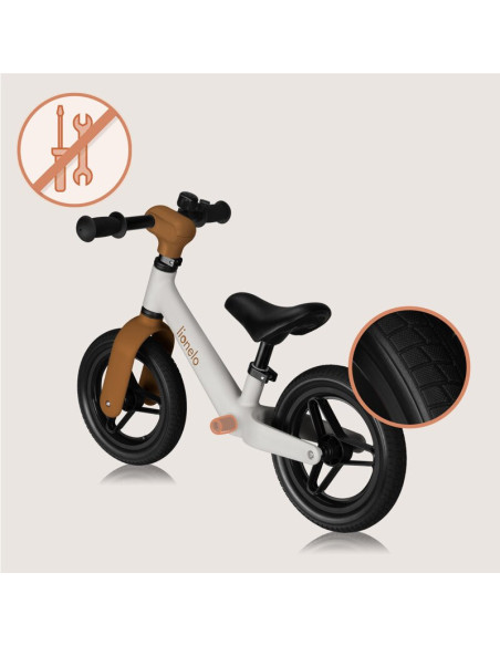 BN-LO-TONI_BEIGE_SAND,Bicicleta fara pedale, Lionelo, Toni, Cu ghidon si sa reglabile, Ultra usoara, 2.8 Kg, 18 luni+, Sustine 3