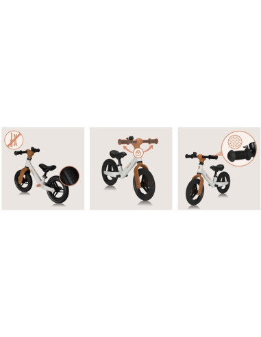 BN-LO-TONI_BEIGE_SAND,Bicicleta fara pedale, Lionelo, Toni, Cu ghidon si sa reglabile, Ultra usoara, 2.8 Kg, 18 luni+, Sustine 3