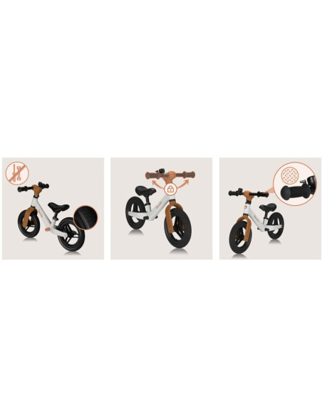 BN-LO-TONI_BEIGE_SAND,Bicicleta fara pedale, Lionelo, Toni, Cu ghidon si sa reglabile, Ultra usoara, 2.8 Kg, 18 luni+, Sustine 3