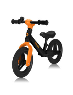 BN-LO-TONI_BLACK_ORANGE,Bicicleta fara pedale, Lionelo, Toni, Cu ghidon si sa reglabile, Ultra usoara, 2.8 Kg, 18 luni+, Sustine