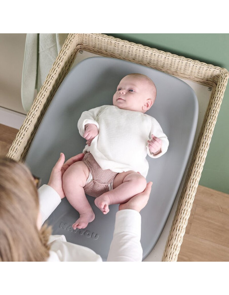 BN-145046,Saltea de infasat, Nattou, Softy, Moale, Utilizabil si fara husa, Design ergonomic, Spuma PU, 70x50x10 cm, Fara BPA, 0