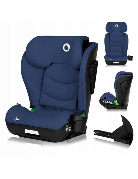 BN-LO-NEAL_I-SIZE_BLUE_NAVY,Scaun auto i-Size, Lionelo, Neal, Spatar reglabil in 4 pozitii, Tetiera in 10 pozitii, Suport sticla