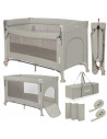 BN-LO-ELLEN_BEIGE_SAND,Patut pliant multifunctional, Lionelo, Ellen, Cu laterala culisanta, Nivel suplimentar, Intrare laterala 