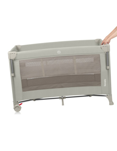BN-LO-ELLEN_BEIGE_SAND,Patut pliant multifunctional, Lionelo, Ellen, Cu laterala culisanta, Nivel suplimentar, Intrare laterala 