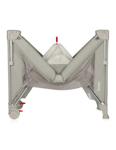 BN-LO-ELLEN_BEIGE_SAND,Patut pliant multifunctional, Lionelo, Ellen, Cu laterala culisanta, Nivel suplimentar, Intrare laterala 