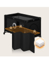 BN-LO-STEFI_BLACK_CARBON,Patut pliant, Lionelo, Stefi, Cu un nivel, Cu intrare laterala cu fermoar, 2 roti, 120x60 cm, Conform c