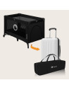 BN-LO-STEFI_BLACK_CARBON,Patut pliant, Lionelo, Stefi, Cu un nivel, Cu intrare laterala cu fermoar, 2 roti, 120x60 cm, Conform c