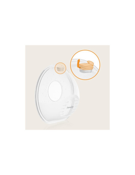 BN-LOC-MILKY_SIMPLE,Colectoare san, Lionelo, 2 buc, 60 ml, fara BPA, Ergonomice, Compatibile cu orice sutien, Transparent