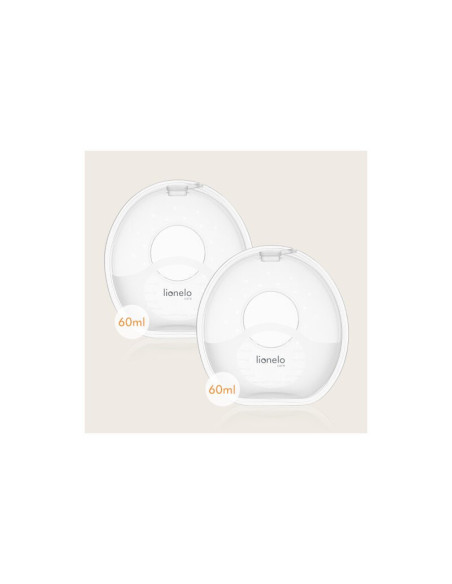 BN-LOC-MILKY_SIMPLE,Colectoare san, Lionelo, 2 buc, 60 ml, fara BPA, Ergonomice, Compatibile cu orice sutien, Transparent