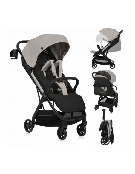 BN-LO-JULIE_AIR_BEIGE_SAND,Carucior sport, Lionelo, Julie Air, Greutate redusa - 7.5 kg, Sustine 22 kg, 6 luni+, Capotina imperm