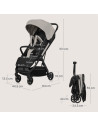 BN-LO-JULIE_AIR_BEIGE_SAND,Carucior sport, Lionelo, Julie Air, Greutate redusa - 7.5 kg, Sustine 22 kg, 6 luni+, Capotina imperm