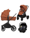 BN-LO-MIKA_PLUS_3IN1_BROWN_RUST,Carucior 3 in 1, Lionelo, Mika Plus, Cadru din aluminiu, Cu landou intarit si salteluta moale, C