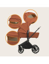 BN-LO-MIKA_PLUS_3IN1_BROWN_RUST,Carucior 3 in 1, Lionelo, Mika Plus, Cadru din aluminiu, Cu landou intarit si salteluta moale, C