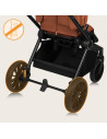 BN-LO-MIKA_PLUS_3IN1_BROWN_RUST,Carucior 3 in 1, Lionelo, Mika Plus, Cadru din aluminiu, Cu landou intarit si salteluta moale, C