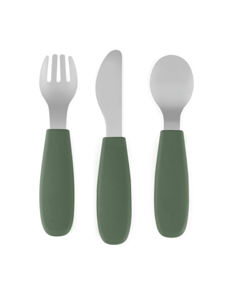 BN-727817,Set complet tacamuri, Petite&Mars, Take&Match, Din silicon si otel inoxidabil, Fara BPA, 12 luni+, Verde