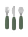 BN-727817,Set complet tacamuri, Petite&Mars, Take&Match, Din silicon si otel inoxidabil, Fara BPA, 12 luni+, Verde