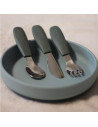 BN-727817,Set complet tacamuri, Petite&Mars, Take&Match, Din silicon si otel inoxidabil, Fara BPA, 12 luni+, Verde