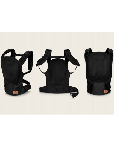 BN-LO-MARGAREET_AIR_BLACK,Marsupiu ergonomic, Lionelo, Margareet Air, 3 pozitii de purtare, Certificat de Institutul Internation
