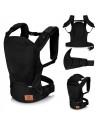 BN-LO-MARGAREET_AIR_BLACK,Marsupiu ergonomic, Lionelo, Margareet Air, 3 pozitii de purtare, Certificat de Institutul Internation