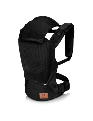 BN-LO-MARGAREET_AIR_BLACK,Marsupiu ergonomic, Lionelo, Margareet Air, 3 pozitii de purtare, Certificat de Institutul Internation