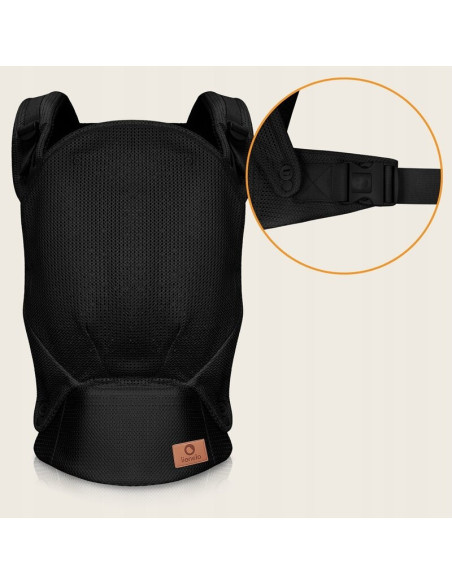 BN-LO-MARGAREET_AIR_BLACK,Marsupiu ergonomic, Lionelo, Margareet Air, 3 pozitii de purtare, Certificat de Institutul Internation