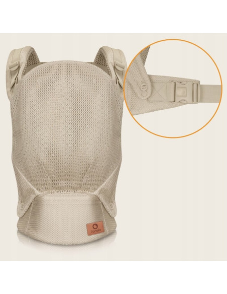 BN-LO-MARGAREET_AIR_BEIGE,Marsupiu ergonomic, Lionelo, Margareet Air, 3 pozitii de purtare, Certificat de Institutul Internation