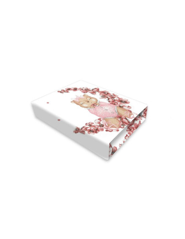 BN-6426972029360,Cearceaf cu elastic, MimiNu, Pentru patut 120X60 cm, Din bumbac certificat Oeko Tex Standard 100, Design, Betty