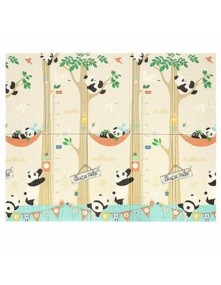 BN-BL128,Covoras de joaca, Bocioland, Panda, Pliabil, Protectie impotriva loviturilor, Dimensiune mare, 180 x 150 cm, Cu Imprime
