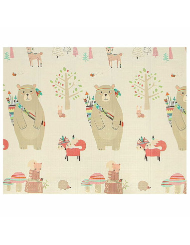 BN-BL128,Covoras de joaca, Bocioland, Panda, Pliabil, Protectie impotriva loviturilor, Dimensiune mare, 180 x 150 cm, Cu Imprime