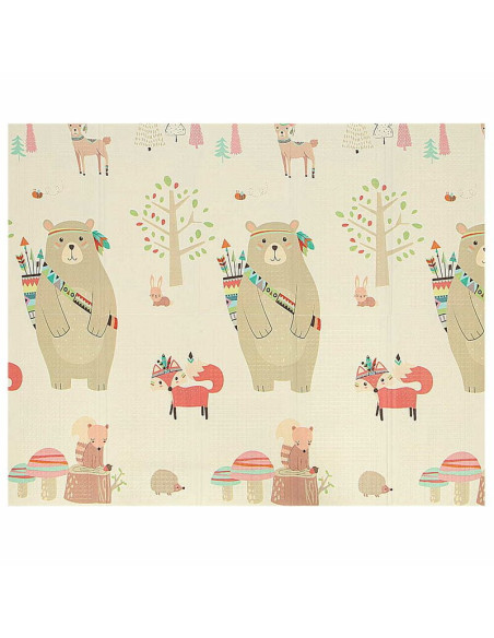 BN-BL128,Covoras de joaca, Bocioland, Panda, Pliabil, Protectie impotriva loviturilor, Dimensiune mare, 180 x 150 cm, Cu Imprime