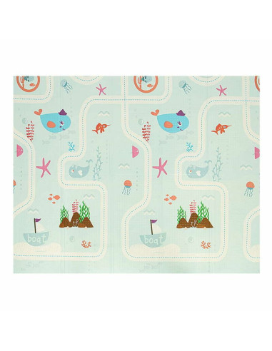 BN-BL127,Covoras de joaca, Bocioland, Water City, Pliabil, Protectie impotriva loviturilor, Dimensiune mare, 180 x 150 cm, Cu Im