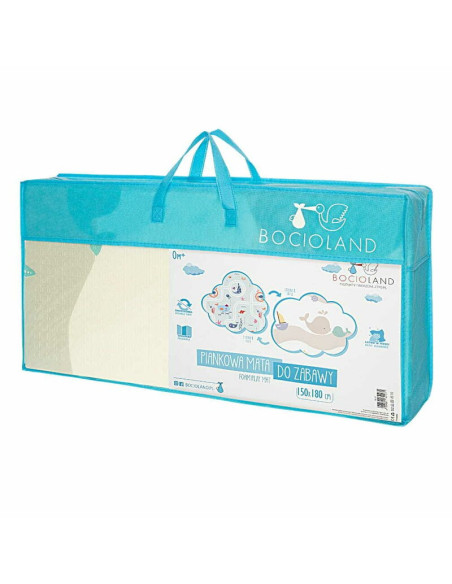 BN-BL127,Covoras de joaca, Bocioland, Water City, Pliabil, Protectie impotriva loviturilor, Dimensiune mare, 180 x 150 cm, Cu Im