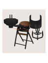BN-LO-CELIA_BLACK_WOOD,Scaun de masa multifunctional Celia, Lionelo, Din lemn de fag, 6 luni- adult, Reglabil pe inaltime, Husa 