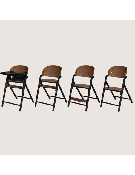 BN-LO-CELIA_BLACK_WOOD,Scaun de masa multifunctional Celia, Lionelo, Din lemn de fag, 6 luni- adult, Reglabil pe inaltime, Husa 
