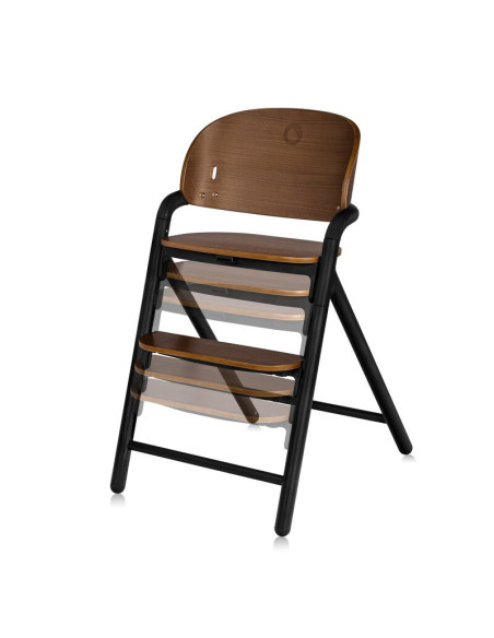 BN-LO-CELIA_BLACK_WOOD,Scaun de masa multifunctional Celia, Lionelo, Din lemn de fag, 6 luni- adult, Reglabil pe inaltime, Husa 
