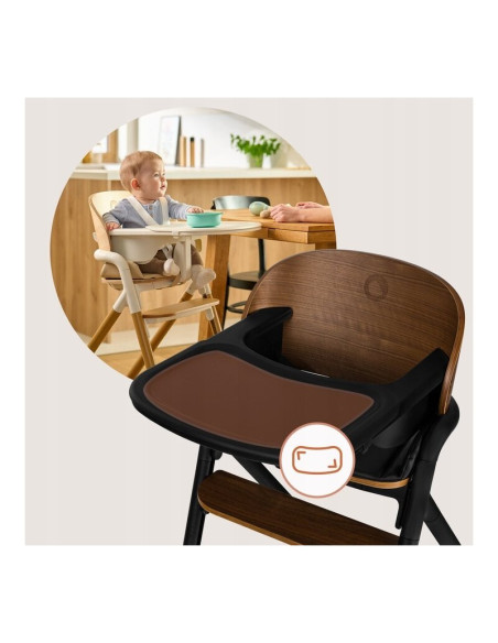 BN-LO-CELIA_BLACK_WOOD,Scaun de masa multifunctional Celia, Lionelo, Din lemn de fag, 6 luni- adult, Reglabil pe inaltime, Husa 