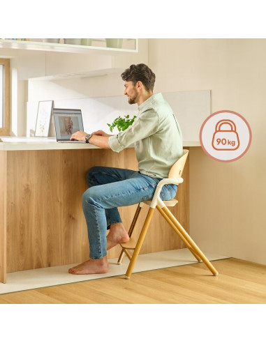 BN-LO-CELIA_BLACK_WOOD,Scaun de masa multifunctional Celia, Lionelo, Din lemn de fag, 6 luni- adult, Reglabil pe inaltime, Husa 