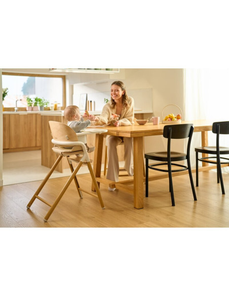 BN-LO-CELIA_BLACK_WOOD,Scaun de masa multifunctional Celia, Lionelo, Din lemn de fag, 6 luni- adult, Reglabil pe inaltime, Husa 