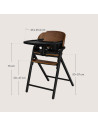 BN-LO-CELIA_BLACK_WOOD,Scaun de masa multifunctional Celia, Lionelo, Din lemn de fag, 6 luni- adult, Reglabil pe inaltime, Husa 