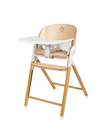 BN-LO-CELIA_WHITE_NATURAL_WOOD,Scaun de masa multifunctional Celia, Lionelo, Din lemn de fag, 6 luni- adult, Reglabil pe inaltim