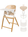 BN-LO-CELIA_WHITE_NATURAL_WOOD,Scaun de masa multifunctional Celia, Lionelo, Din lemn de fag, 6 luni- adult, Reglabil pe inaltim