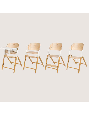 BN-LO-CELIA_WHITE_NATURAL_WOOD,Scaun de masa multifunctional Celia, Lionelo, Din lemn de fag, 6 luni- adult, Reglabil pe inaltim